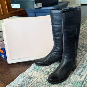 Bandolino Black Leather Riding Boots 9.5 M